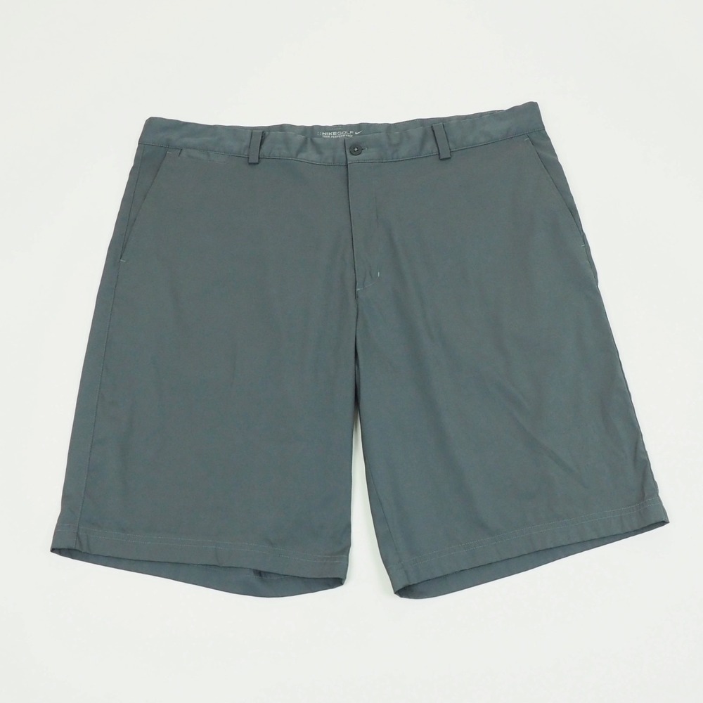 Nike Golf Shorts Mens 40 Gray Dri-Fit Flat Front Stretch Casual Tour Performance